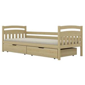 Postel Tosia velké zásuvky 80x200 přírodní, lakovaná obraz