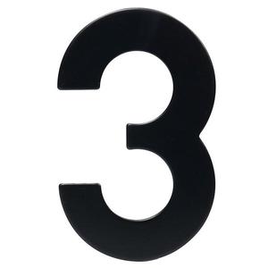 Nerezové Číslo Černé 3 Rn.95l obraz