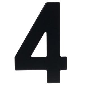Nerezové Číslo Černé 4 Rn.95l obraz
