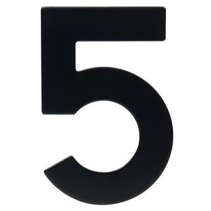 Nerezové Číslo Černé 5 Rn.95l obraz