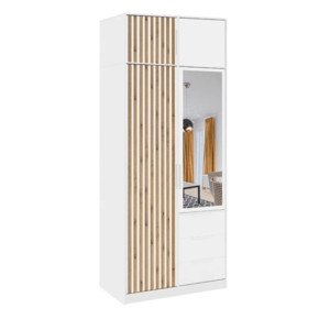ArtStol Šatní skříň BALI LUX D2 s nástavcem | bílá obraz