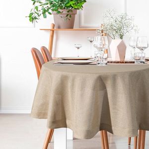 ArtFir Kulatý ubrus BIANCA 1 | zlatá 150 cm obraz