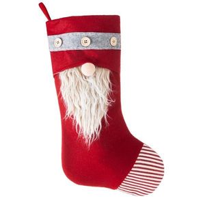 ArtFir Vánoční punčocha 104B | červená/bílá 50 cm obraz