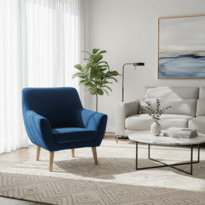 Signal Křeslo NORDIC 1 VELVET | modrá obraz