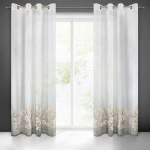 ArtFir Závěs PAMELA K | bílá/stříbrná 140 x 250 cm obraz