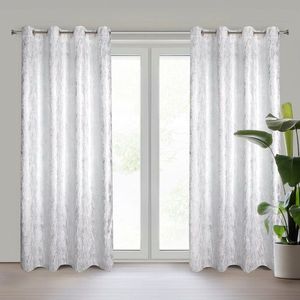 ArtFir Zatemňovací závěs ELISE K | bílá/stříbrná 140 x 250 cm obraz