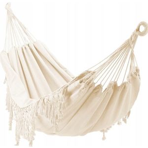 Chomik Zahradní závěsná síť BOHO | béžová 200 x 150 cm obraz