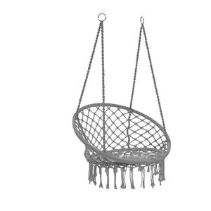 Chomik Zahradní závěsné křeslo BOHO | šedá 80 x 60 x 120 cm obraz