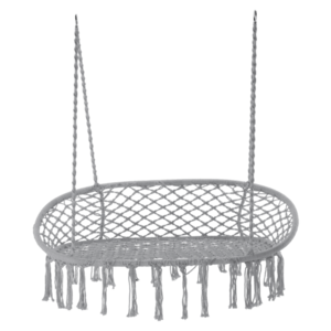 Chomik Závěsné dvojité křeslo BOHO | šedá 130 x 100 cm obraz