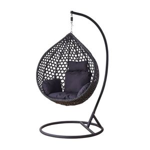 Chomik Závěsné křeslo NESTIO S s poduškou | černá/černá obraz