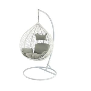 Chomik Závěsné křeslo NESTIO XL s poduškou | bílá / šedá obraz