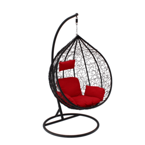 Chomik Závěsné křeslo NESTIO XL s poduškou | černá/červená obraz