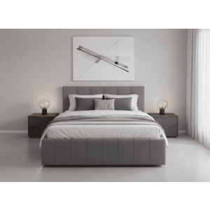 Elvisia Manželská postel MONACO s výklopným roštem | šedá 180 x 200 cm obraz