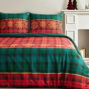 ArtFir Vánoční povlečení na dvojlůžko GLORY | červená/zelená 220 x 200 cm obraz