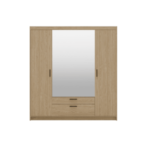 ArtLemp Šatní skříň ELLEN 4D2S se zrcadlem | dub olejovaný obraz