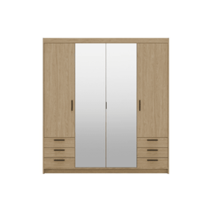 ArtLemp Šatní skříň ELLEN 4D6S se zrcadlem | dub olejovaný obraz