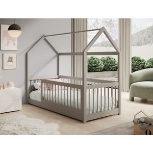 ArtAdrk Dětská postel domeček GRAJA | šedá 90 x 200 cm obraz