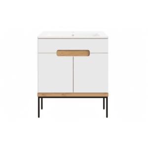 ArtDef Koupelnová skříňka s umyvadlem BELLO D60 | kovové nohy 60 cm obraz
