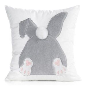 ArtFir Velikonoční povlak na polštář EASTER 129 | bílá/stříbrná 45 x 45 cm obraz