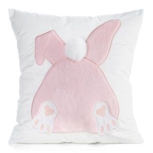 ArtFir Velikonoční povlak na polštář EASTER 129 | bílá/světlá růžová 45 x 45 cm obraz