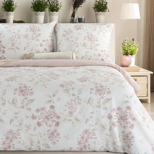 ArtFir Povlečení na jednolůžko LILA | pudrová růžová/béžová 140 x 200 cm obraz