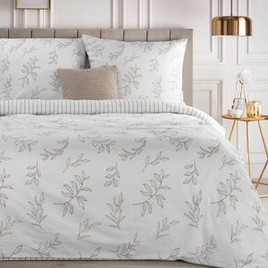 ArtFir Povlečení na jednolůžko RAYA 1 | bílá/béžová 140 x 200 cm obraz