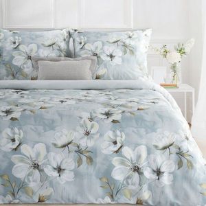 ArtFir Povlečení na jednolůžko SPRING 89 | světle modrá/bílá 140 x 200 cm obraz