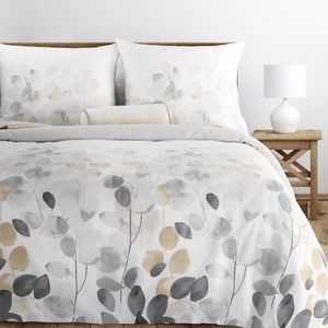 ArtFir Povlečení na jednolůžko SPRING 94 | bílá/světle šedá 140 x 200 cm obraz