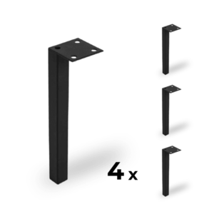 Elvisia Kovové nohy SIMPLE L-150 | černá 4ks obraz