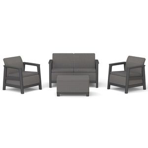 KETER Zahradní set SCANDI LINDI | Mountain grey / grafit obraz