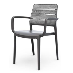 KETER Zahradní křeslo DEPORTO s područkami | storm grey / grafit obraz