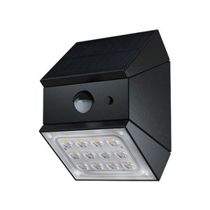 LED Solution Černé LED fasádní solární LED svítidlo s pohybovým čidlem 2, 5W IP65 CCT 24096 obraz