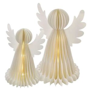 EMOS LED papíroví andělé se stojánkem 28/38cm 2ks DCAW23 obraz