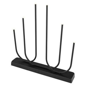 EMOS LED kovový svícen černý 40cm s časovačem DCAW24 obraz