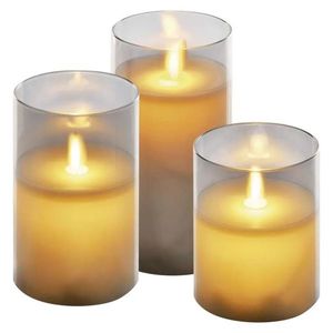 EMOS LED voskové svíčky ve skle 3ks DCCW05 obraz