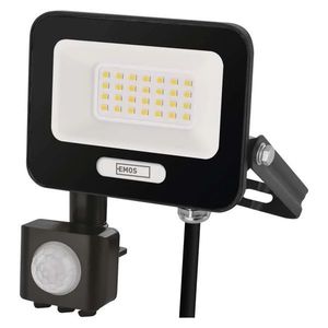 EMOS Černý LED reflektor 20W s pohybovým čidlem ZS2324B obraz