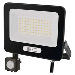 EMOS Černý LED reflektor 50W s pohybovým čidlem ZS2344B obraz