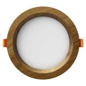 APLED LED vestavené svítidlo Rondo Woodline Dub kulaté 148mm 6W Barva světla: Teplá bílá 21262 obraz