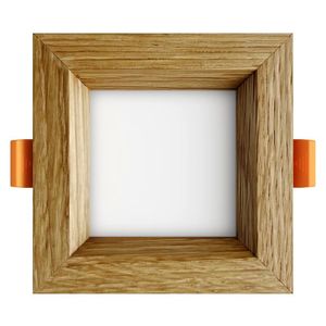 APLED LED vestavené svítidlo Square Woodline Dub hranaté 90x90mm 3W Barva světla: Teplá bílá 21284 obraz