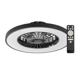 Rabalux Černé stropní LED svítidlo s ventilátorem Dalfon2 540mm 72W CCT s DO 71334 obraz