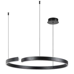 Rabalux Černé závěsné LED svítidlo Silnora 760mm 45W CCT 72115 obraz