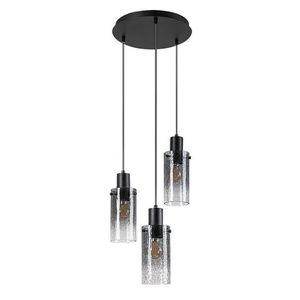 Rabalux Černý závěsný lustr Fumea pro žárovku 3x E27 72038 obraz