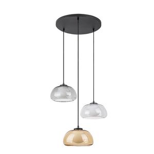 Rabalux Černý závěsný lustr Elowen pro žárovku 3x G9 72276 obraz