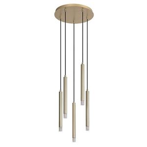 Rabalux Zlatý závěsný lustr Ramira pro žárovku 5x G9 72361 obraz