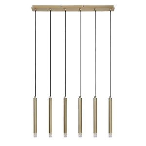 Rabalux Zlatý závěsný lustr Ramira pro žárovku 6x G9 72363 obraz