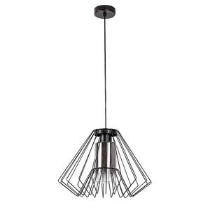 Rabalux Černý závěsný lustr Emerencia pro žárovku E27 72372 obraz