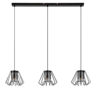 Rabalux Černý závěsný lustr Emerencia pro žárovku 3x E27 72371 obraz