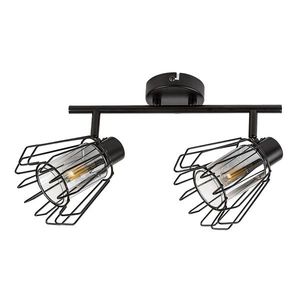 Rabalux Černé stropní svítidlo Emerencia pro žárovku 2x E14 73068 obraz