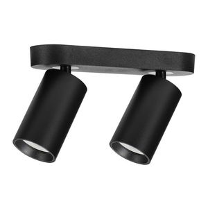 Rabalux Černé stropní svítidlo Yorli pro žárovku 2x GU10 73082 obraz