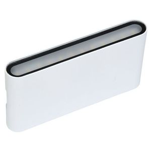 Ecolite Bílé tenké fasádní LED svítidlo oválné 2x 6W IP65 CCT - VZOREK VYP355 obraz